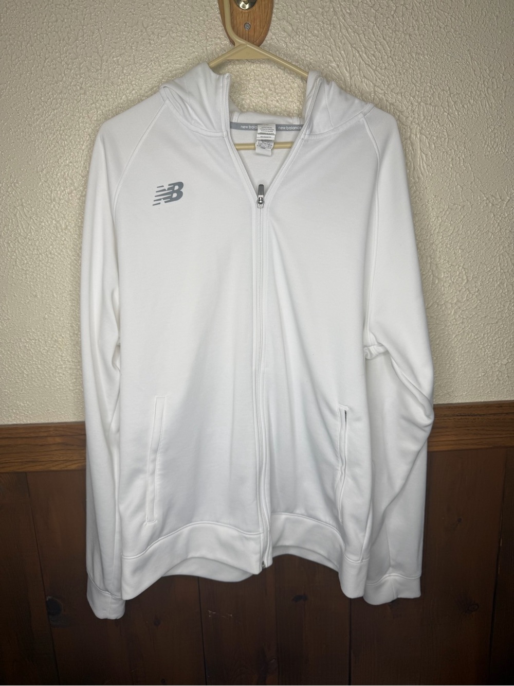 New Balance Women’s White Full-Zip Hooded Jacket